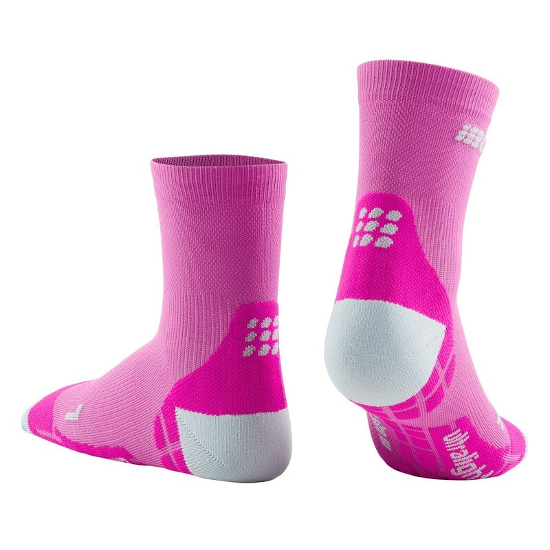 CEP Ultralight Compressie Short-Socks Dames - Electric Pink Grey
